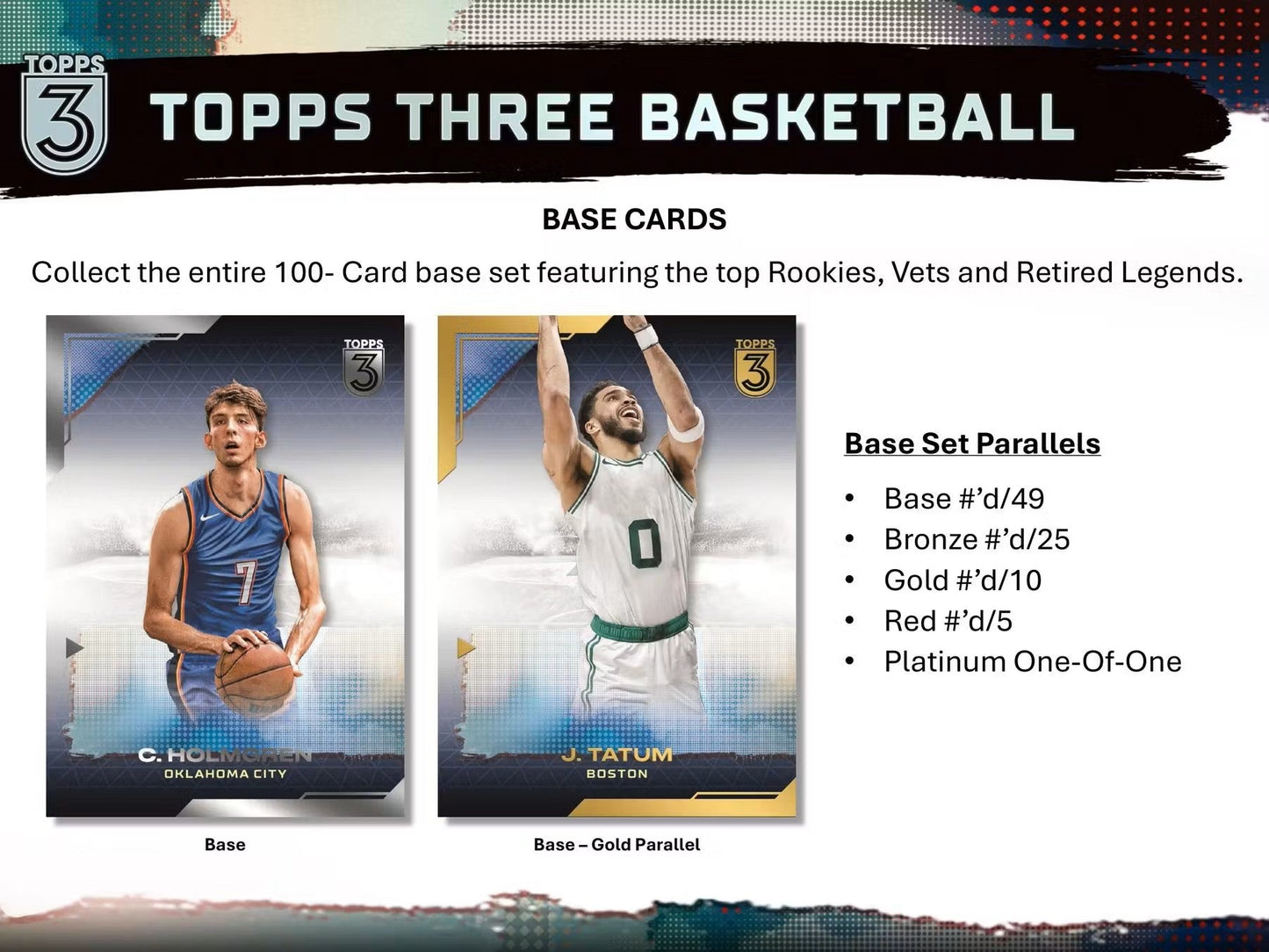 2023 - 24 Topps Three Basketball Hobby Box - Columbia Hobby - Sports Card Boxes - Toploaders - Card Savers
