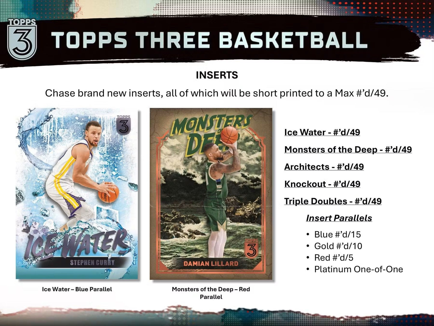 2023 - 24 Topps Three Basketball Hobby Box - Columbia Hobby - Sports Card Boxes - Toploaders - Card Savers