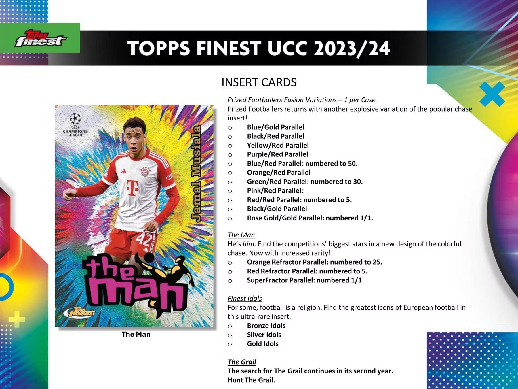 2023 - 24 Topps UEFA Club Competitions Finest Soccer Hobby Box - Columbia Hobby - Sports Card Boxes - Toploaders - Card Savers