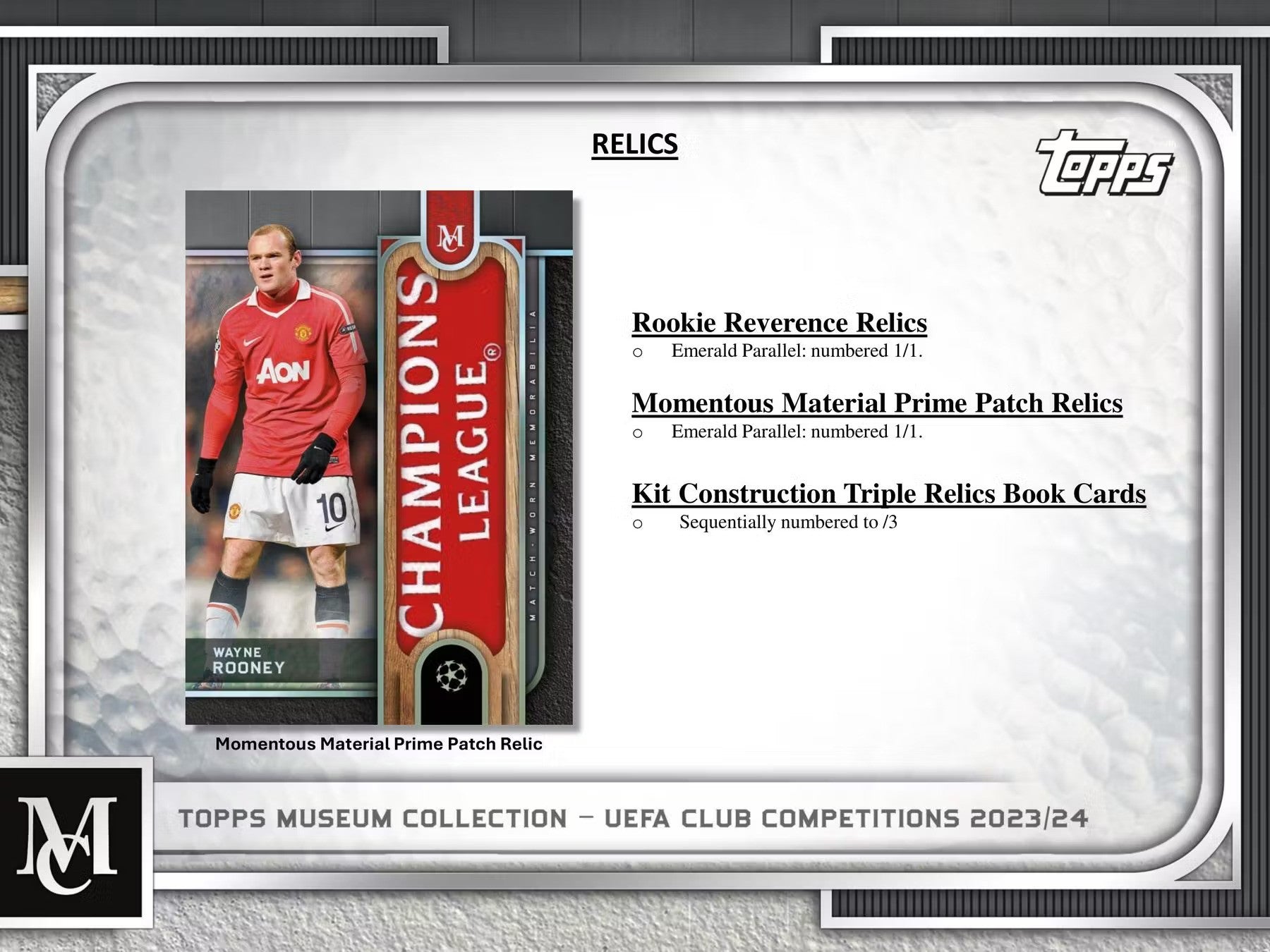 2023 - 24 Topps UEFA Club Competitions Museum Collection Soccer Hobby Box - Columbia Hobby - Sports Card Boxes - Toploaders - Card Savers