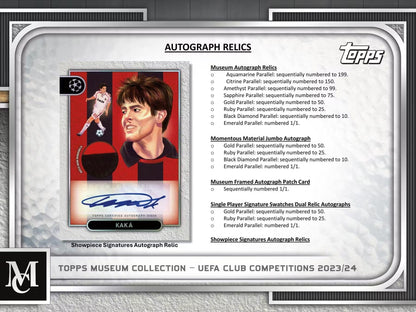 2023 - 24 Topps UEFA Club Competitions Museum Collection Soccer Hobby Box - Columbia Hobby - Sports Card Boxes - Toploaders - Card Savers