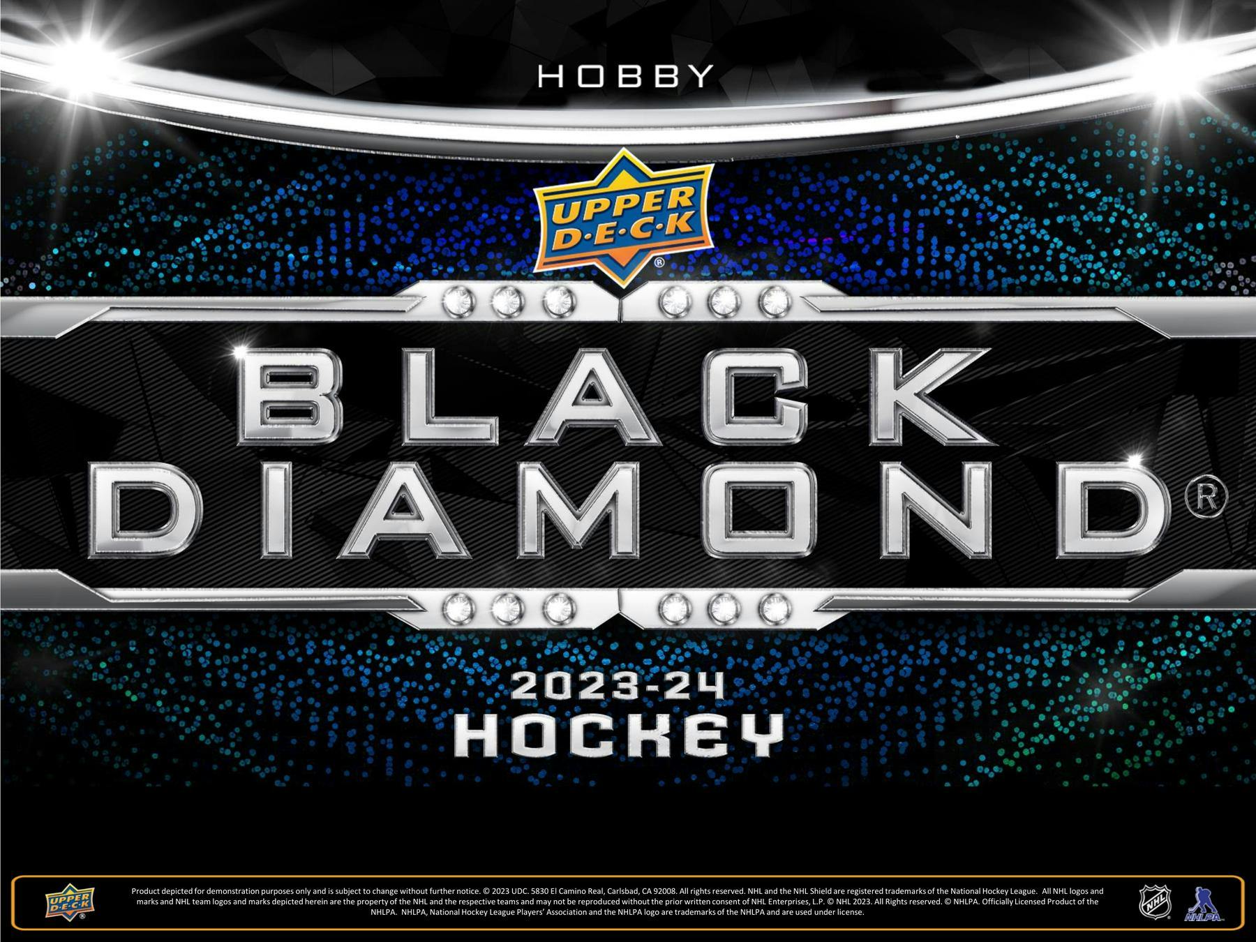 2023 - 24 Upper Deck Black Diamond Hockey Hobby Box - Columbia Hobby - Sports Card Boxes - Toploaders - Card Savers