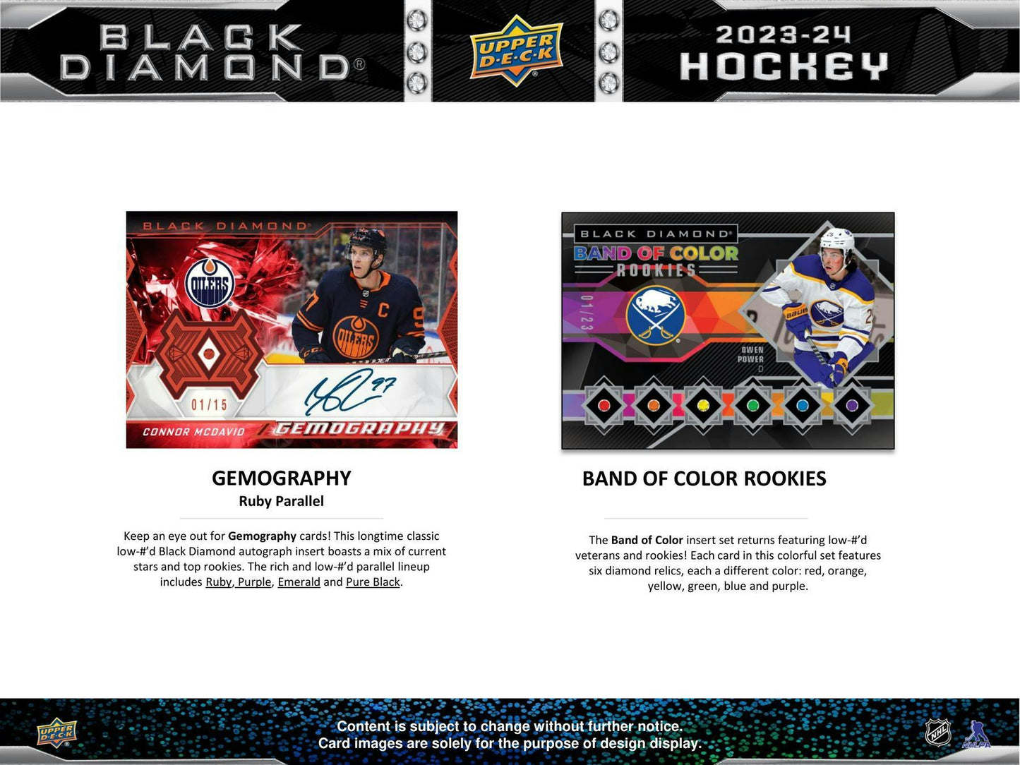 2023 - 24 Upper Deck Black Diamond Hockey Hobby Box - Columbia Hobby - Sports Card Boxes - Toploaders - Card Savers