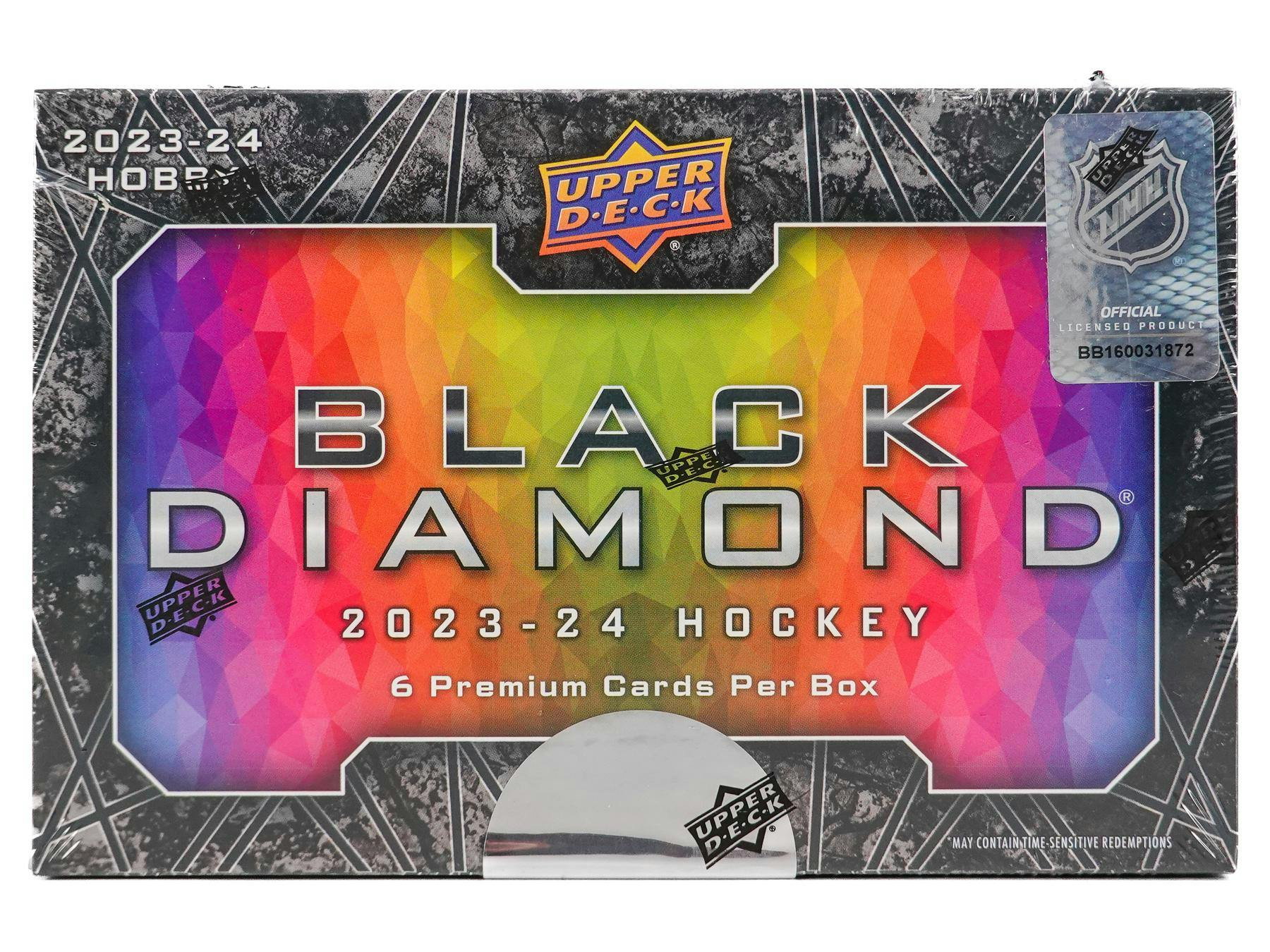 2023 - 24 Upper Deck Black Diamond Hockey Hobby Box - Columbia Hobby - Sports Card Boxes - Toploaders - Card Savers