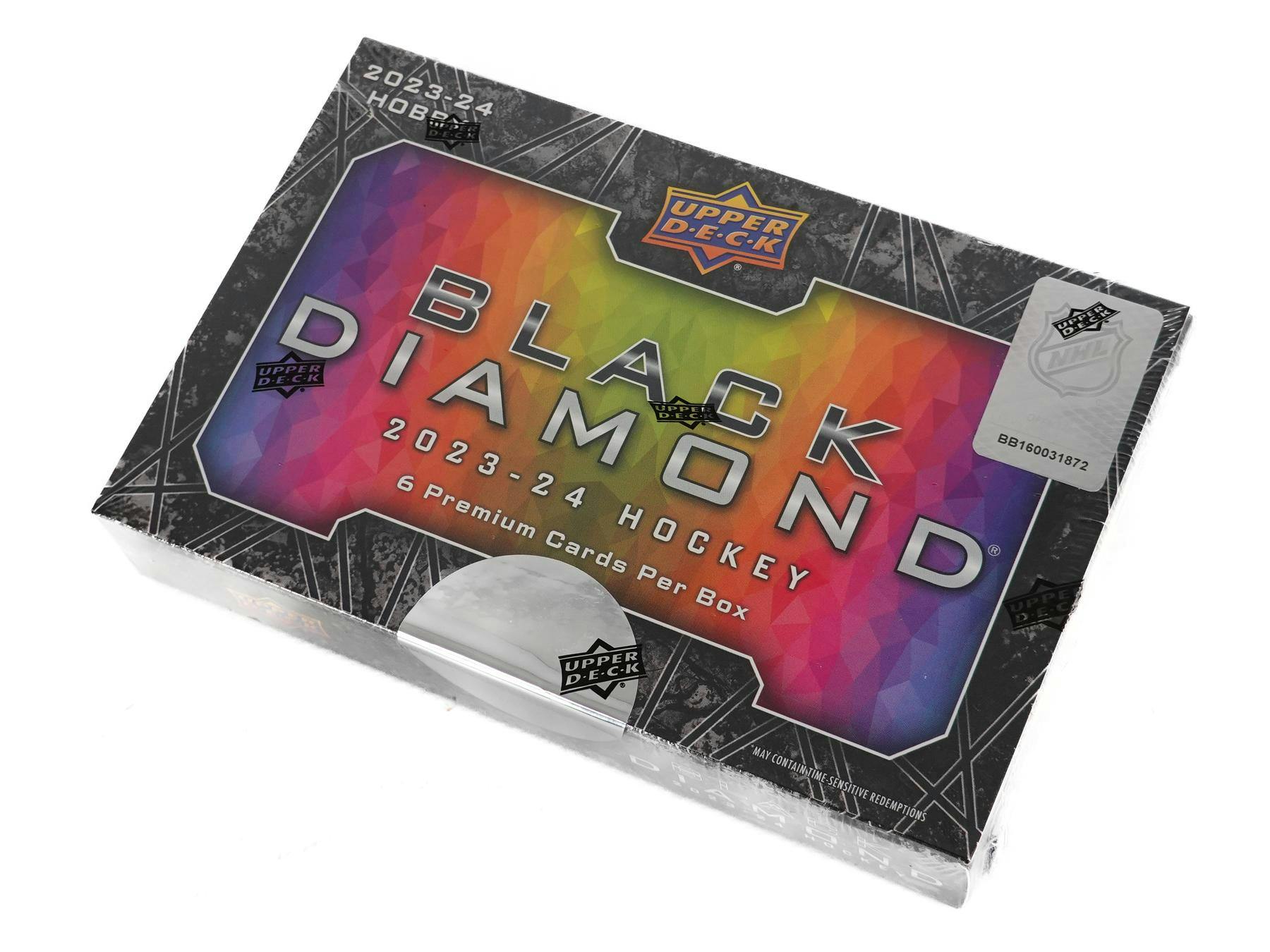 2023 - 24 Upper Deck Black Diamond Hockey Hobby Box - Columbia Hobby - Sports Card Boxes - Toploaders - Card Savers