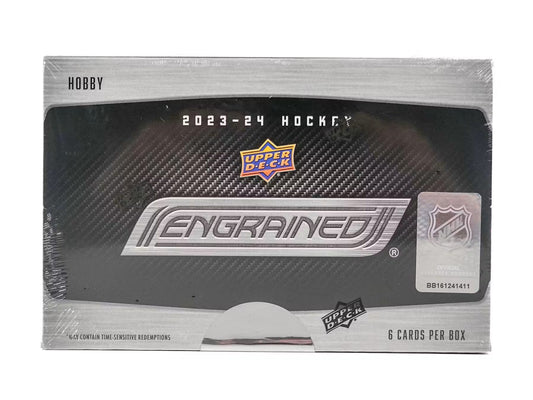 2023 - 24 Upper Deck Engrained Hockey Hobby Box - Columbia Hobby - Sports Card Boxes - Toploaders - Card Savers