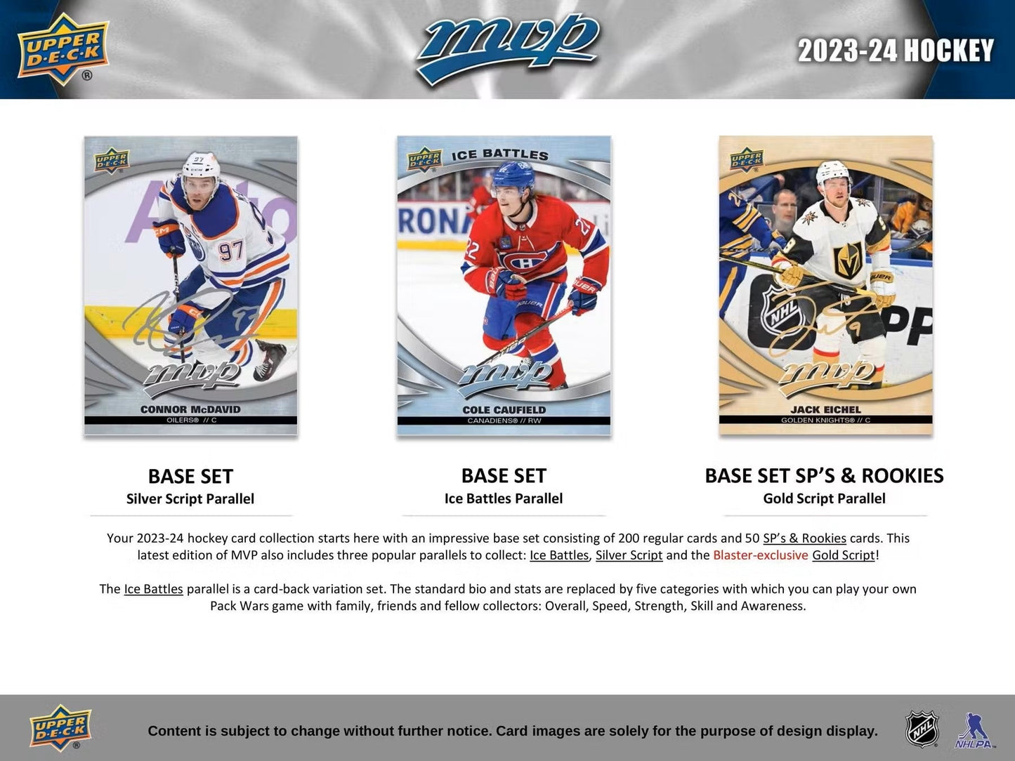 2023 - 24 Upper Deck MVP Hockey Retail 36 - Pack Box - Columbia Hobby - Sports Card Boxes - Toploaders - Card Savers