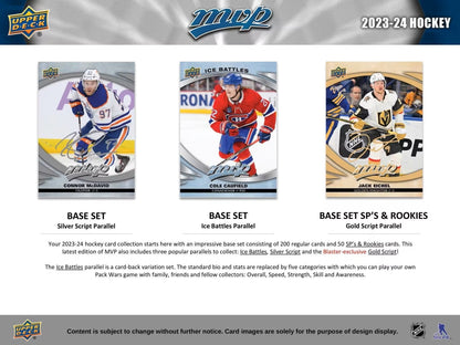2023 - 24 Upper Deck MVP Hockey Retail 36 - Pack Box - Columbia Hobby - Sports Card Boxes - Toploaders - Card Savers