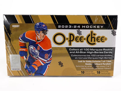 2023 - 24 Upper Deck O - Pee - Chee Hockey Hobby Box - Columbia Hobby - Sports Card Boxes - Toploaders - Card Savers