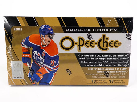 2023 - 24 Upper Deck O - Pee - Chee Hockey Hobby Box - Columbia Hobby - Sports Card Boxes - Toploaders - Card Savers
