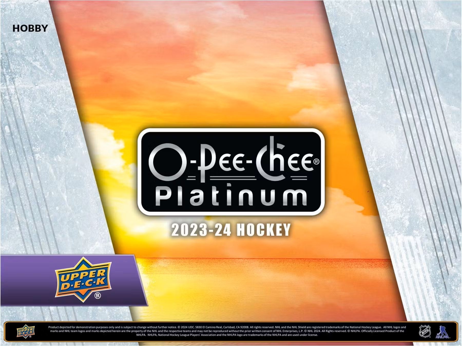 2023 - 24 Upper Deck O - Pee - Chee Platinum Hockey Hobby Box - Columbia Hobby - Sports Card Boxes - Toploaders - Card Savers