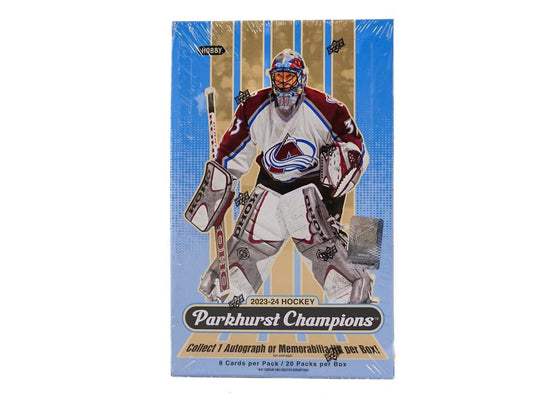 2023 - 24 Upper Deck Parkhurst Champions Hockey Hobby Box - Columbia Hobby - Sports Card Boxes - Toploaders - Card Savers