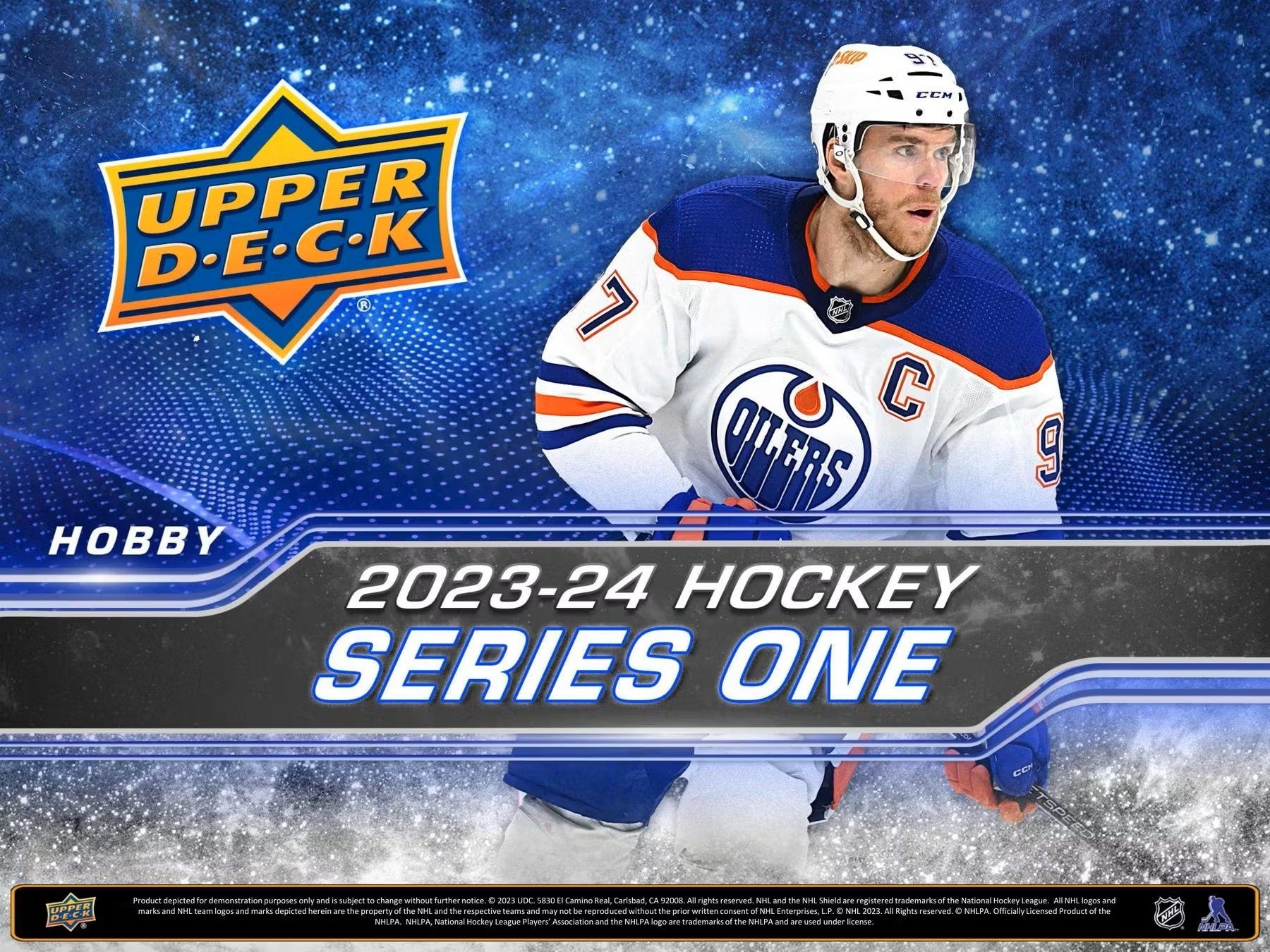 2023 - 24 Upper Deck Series 1 Hockey Hobby Box - Columbia Hobby - Sports Card Boxes - Toploaders - Card Savers