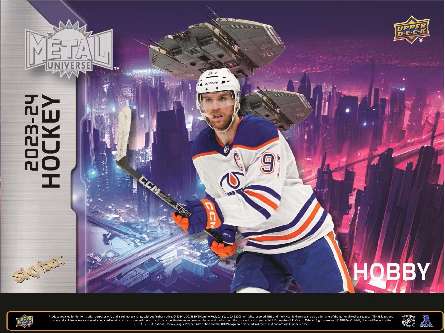 2023 - 24 Upper Deck Skybox Metal Universe Hockey Hobby Box - Columbia Hobby - Sports Card Boxes - Toploaders - Card Savers