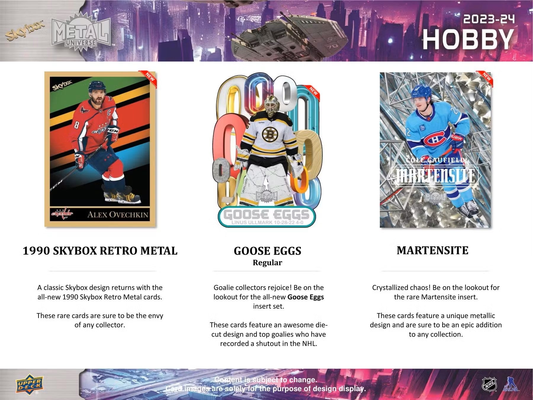 2023 - 24 Upper Deck Skybox Metal Universe Hockey Hobby Box - Columbia Hobby - Sports Card Boxes - Toploaders - Card Savers