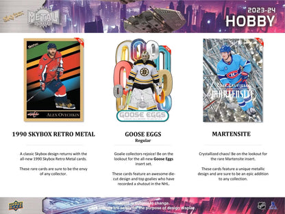 2023 - 24 Upper Deck Skybox Metal Universe Hockey Hobby Box - Columbia Hobby - Sports Card Boxes - Toploaders - Card Savers