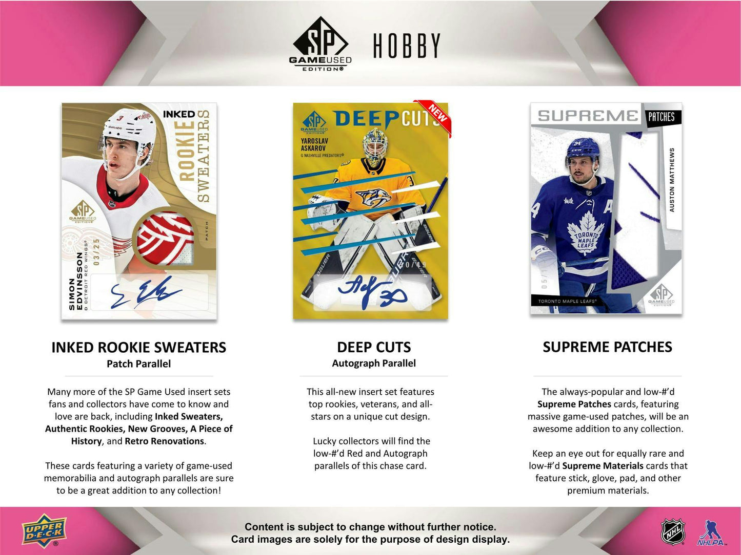 2023 - 24 Upper Deck SP Game Used Hockey Hobby Box - Columbia Hobby - Sports Card Boxes - Toploaders - Card Savers