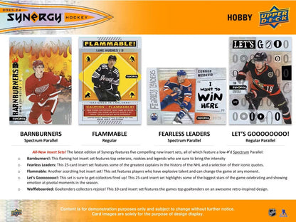 2023 - 24 Upper Deck Synergy Hockey Hobby Box - Columbia Hobby - Sports Card Boxes - Toploaders - Card Savers