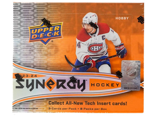 2023 - 24 Upper Deck Synergy Hockey Hobby Box - Columbia Hobby - Sports Card Boxes - Toploaders - Card Savers