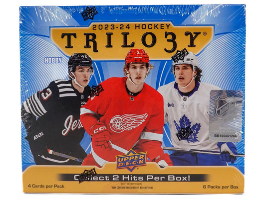 2023 - 24 Upper Deck Trilogy Hockey Hobby Box - Columbia Hobby - Sports Card Boxes - Toploaders - Card Savers