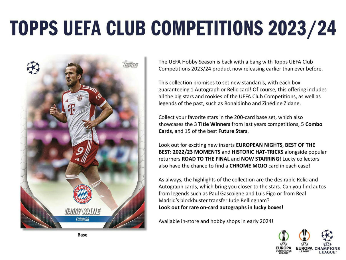 2023-24 Topps UEFA Club Competitions Soccer Hobby Box