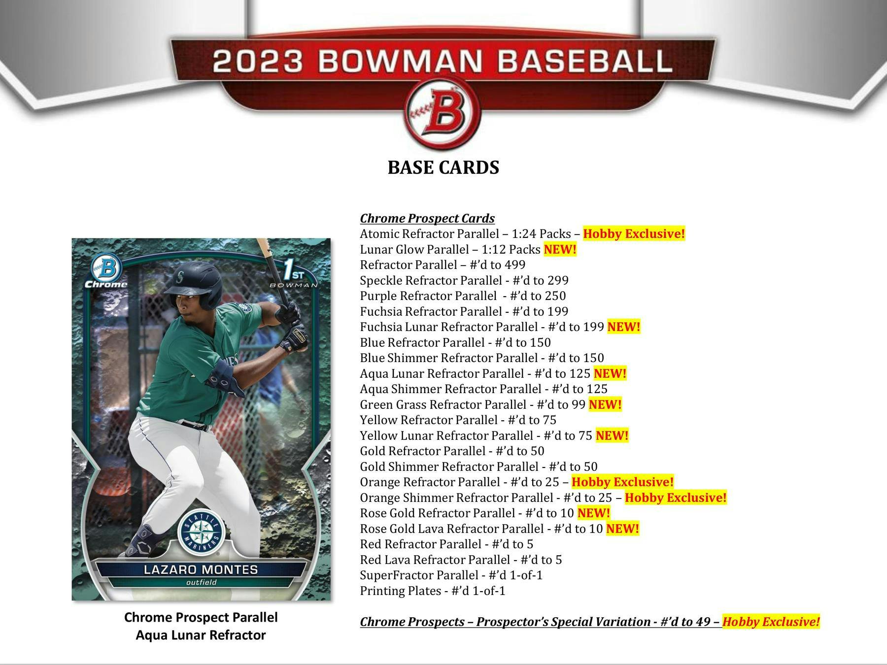 2023 Bowman Baseball Hobby Box - Columbia Hobby - Sports Card Boxes - Toploaders - Card Savers