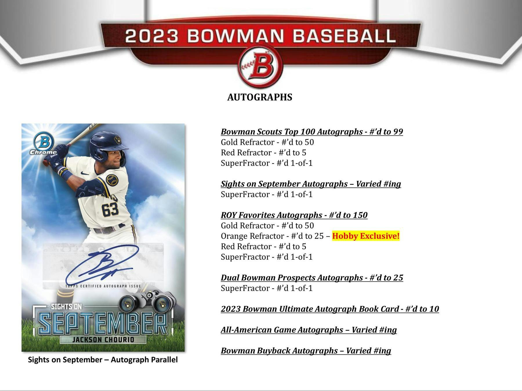 2023 Bowman Baseball Hobby Box - Columbia Hobby - Sports Card Boxes - Toploaders - Card Savers