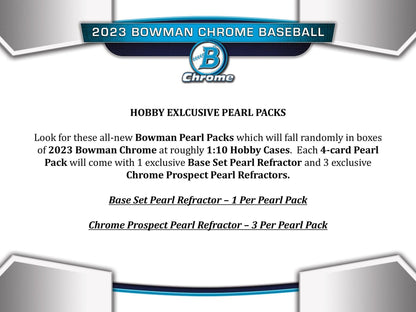 2023 Bowman Chrome Baseball Hobby Box - Columbia Hobby - Sports Card Boxes - Toploaders - Card Savers