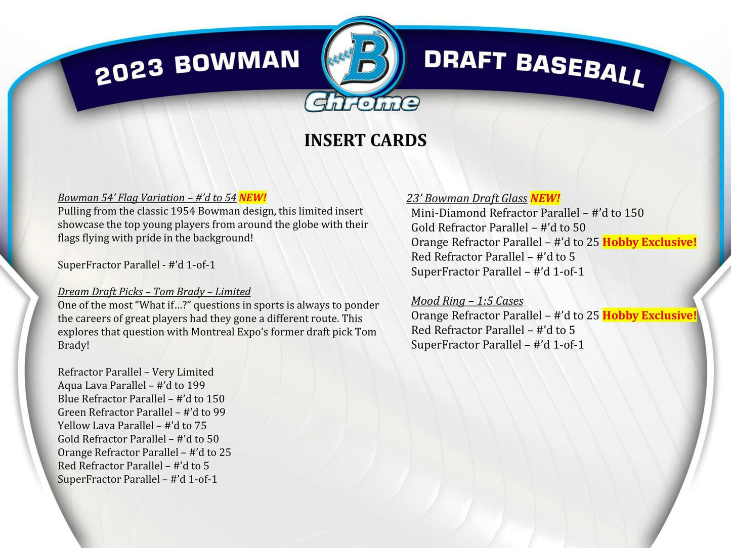 2023 Bowman Draft Baseball Hobby Jumbo Box - Columbia Hobby - Sports Card Boxes - Toploaders - Card Savers