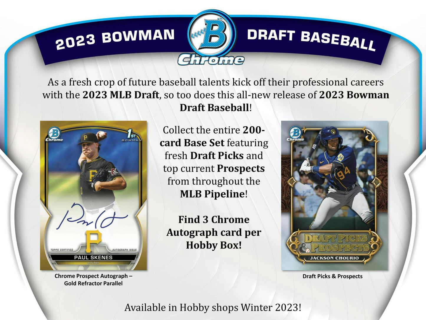 2023 Bowman Draft Baseball HTA Choice Box - Columbia Hobby - Sports Card Boxes - Toploaders - Card Savers