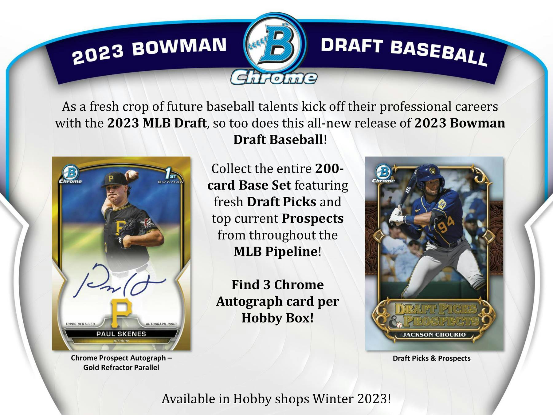 2023 Bowman Draft Baseball HTA Choice Box - Columbia Hobby - Sports Card Boxes - Toploaders - Card Savers
