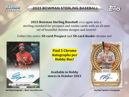 2023 Bowman Sterling Baseball Hobby Box - Columbia Hobby - Sports Card Boxes - Toploaders - Card Savers