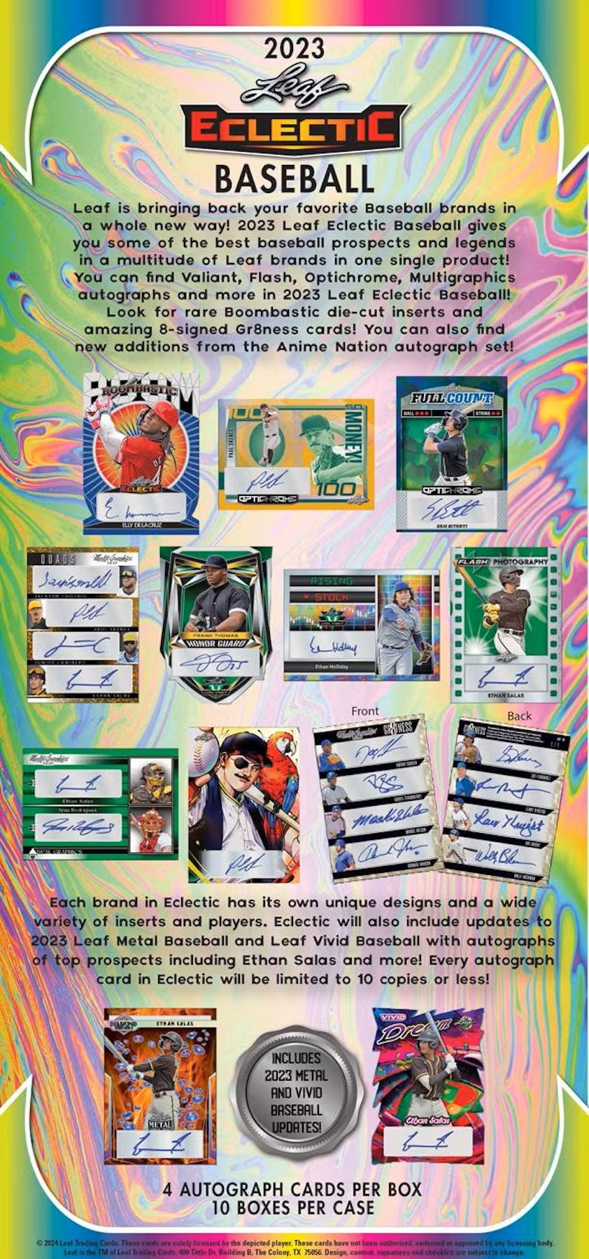 2023 Leaf Eclectic Baseball Hobby Box - Columbia Hobby - Sports Card Boxes - Toploaders - Card Savers