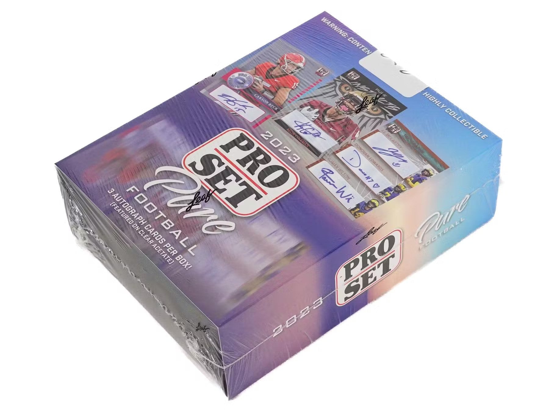 2023 Leaf Pro Set Pure Football Hobby Box - Columbia Hobby - Sports Card Boxes - Toploaders - Card Savers
