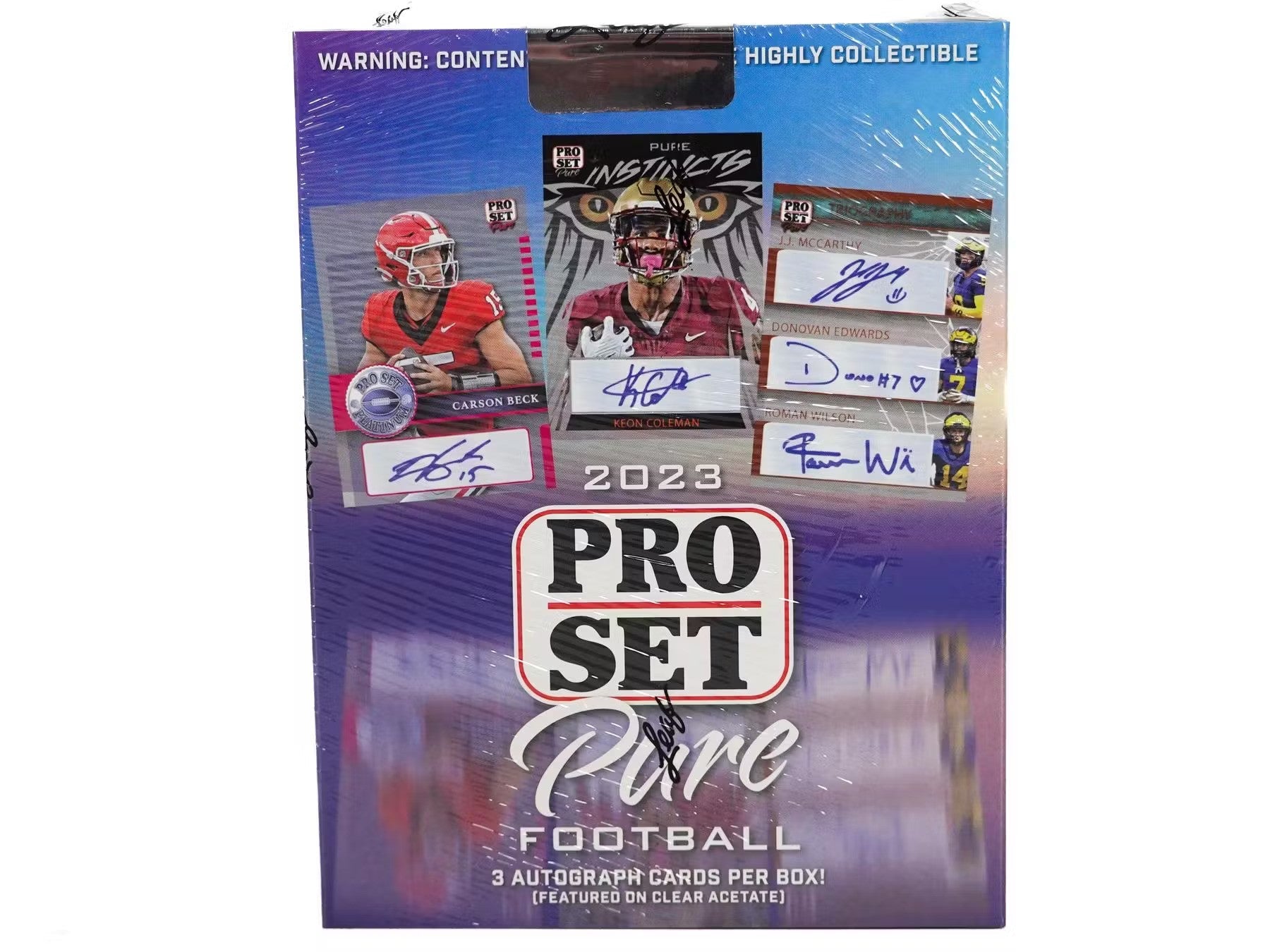 2023 Leaf Pro Set Pure Football Hobby Box - Columbia Hobby - Sports Card Boxes - Toploaders - Card Savers