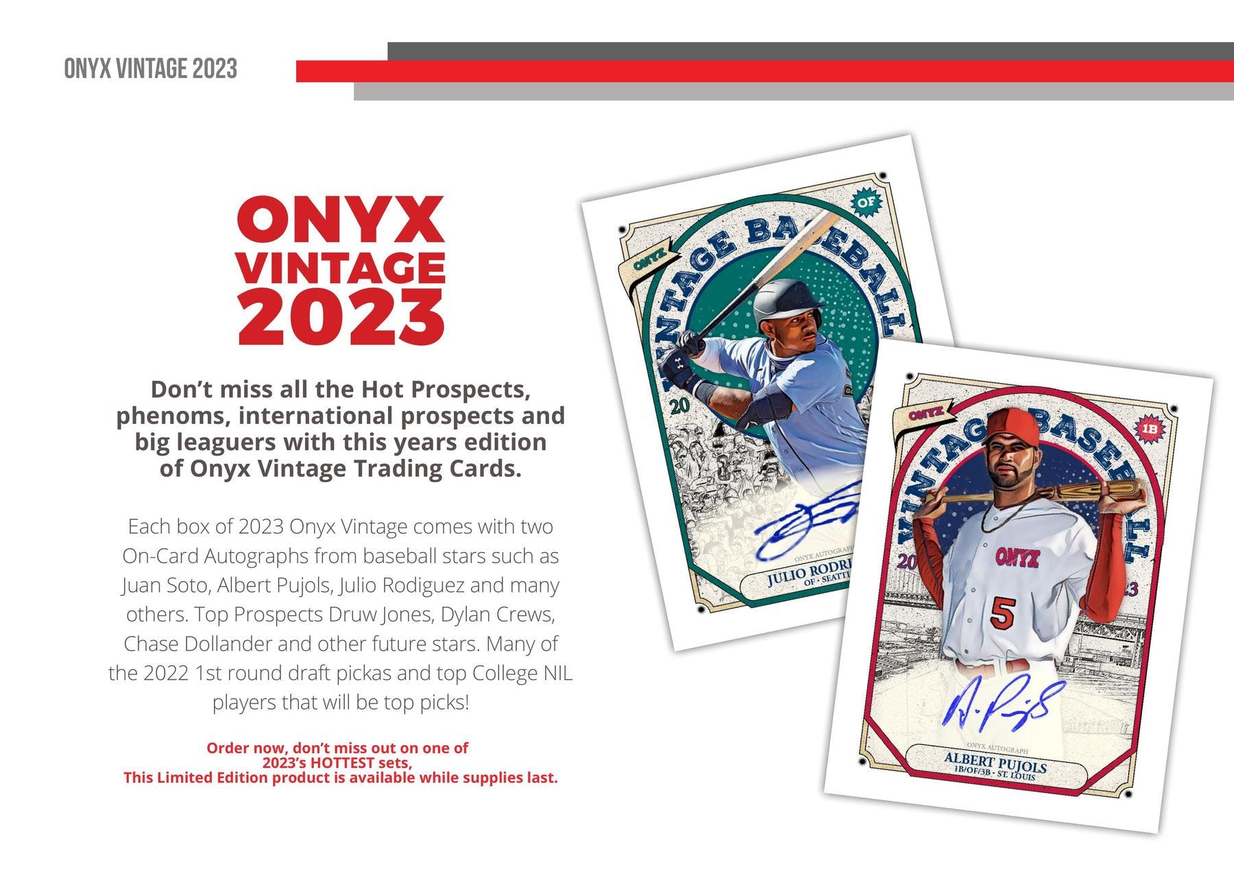 2023 Onyx Authenticated Vintage Baseball Box - Columbia Hobby - Sports Card Boxes - Toploaders - Card Savers