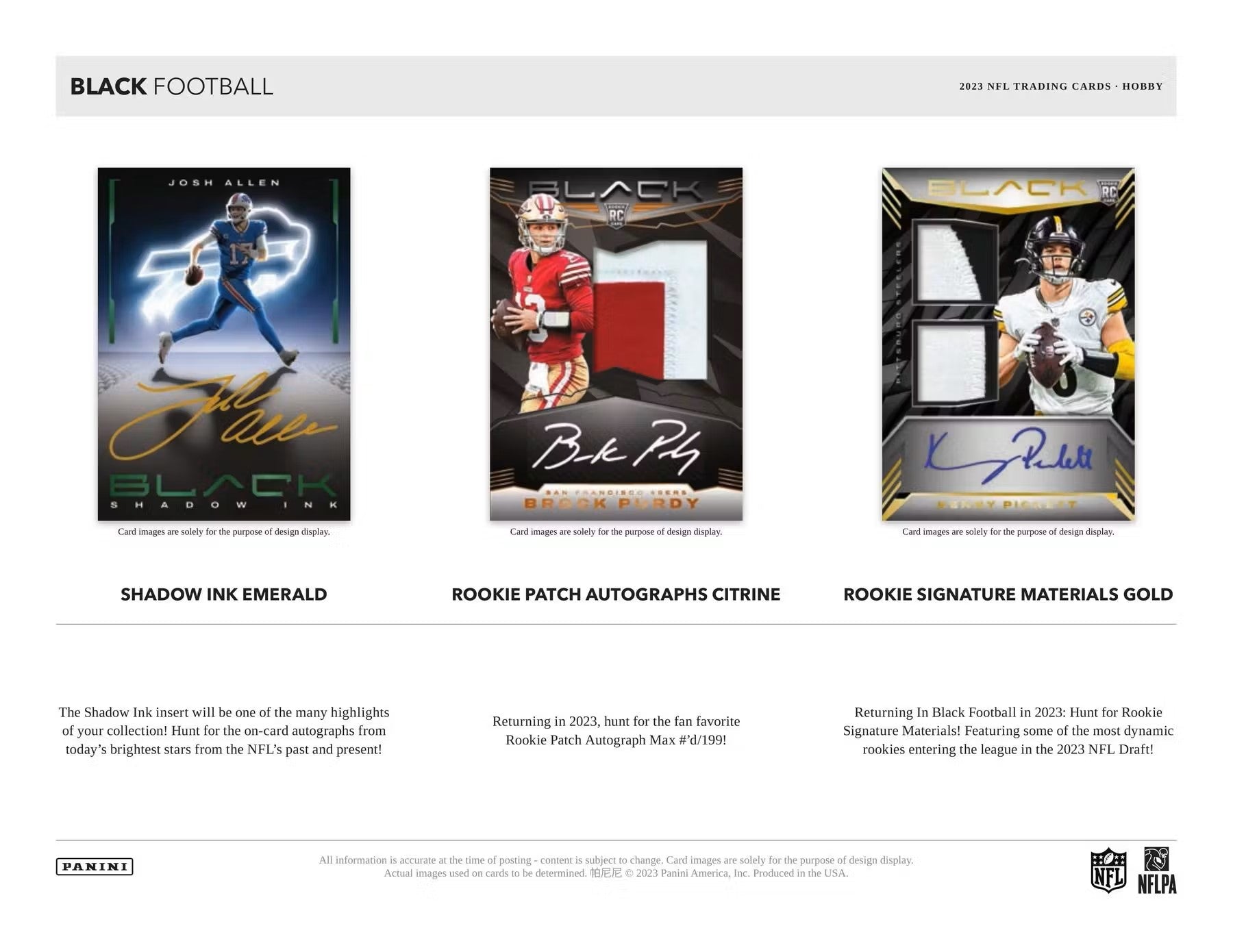 2023 Panini Black Football Hobby Box - Columbia Hobby - Sports Card Boxes - Toploaders - Card Savers