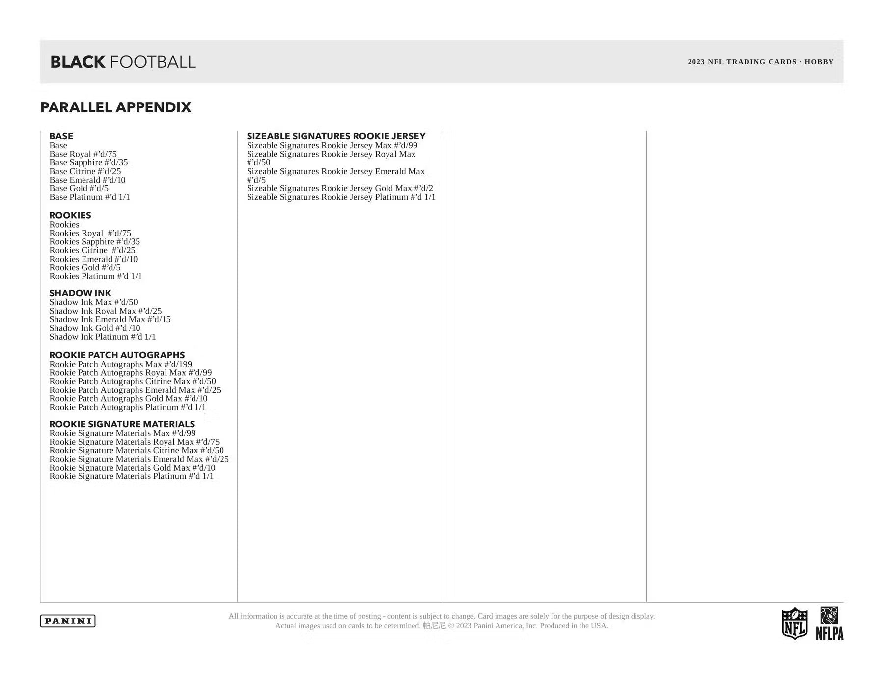 2023 Panini Black Football Hobby Box - Columbia Hobby - Sports Card Boxes - Toploaders - Card Savers