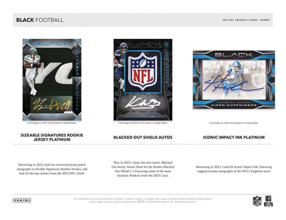 2023 Panini Black Football Hobby Box - Columbia Hobby - Sports Card Boxes - Toploaders - Card Savers