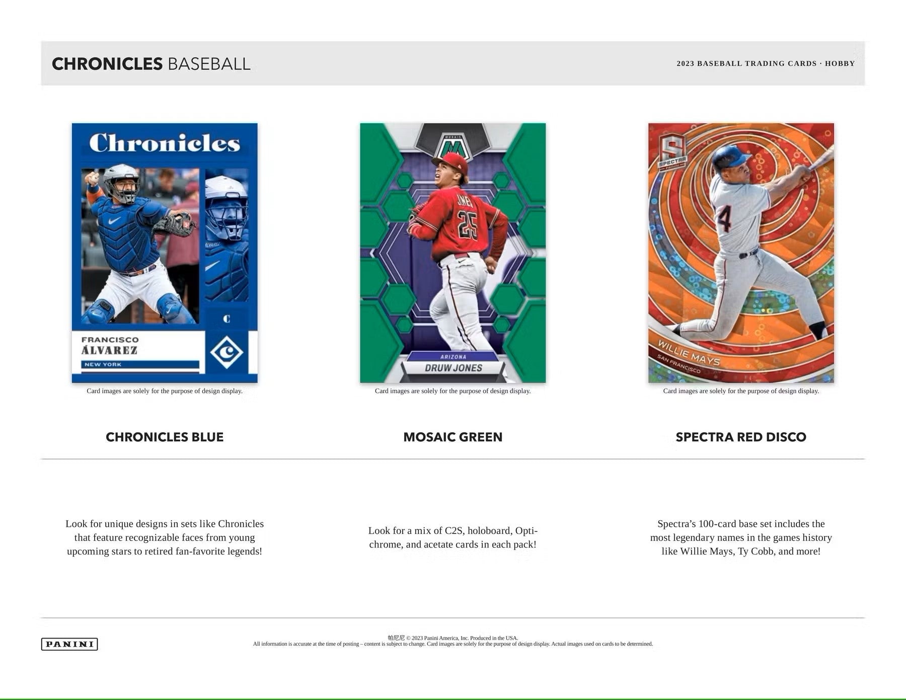 2023 Panini Chronicles Baseball Hobby Box - Columbia Hobby - Sports Card Boxes - Toploaders - Card Savers