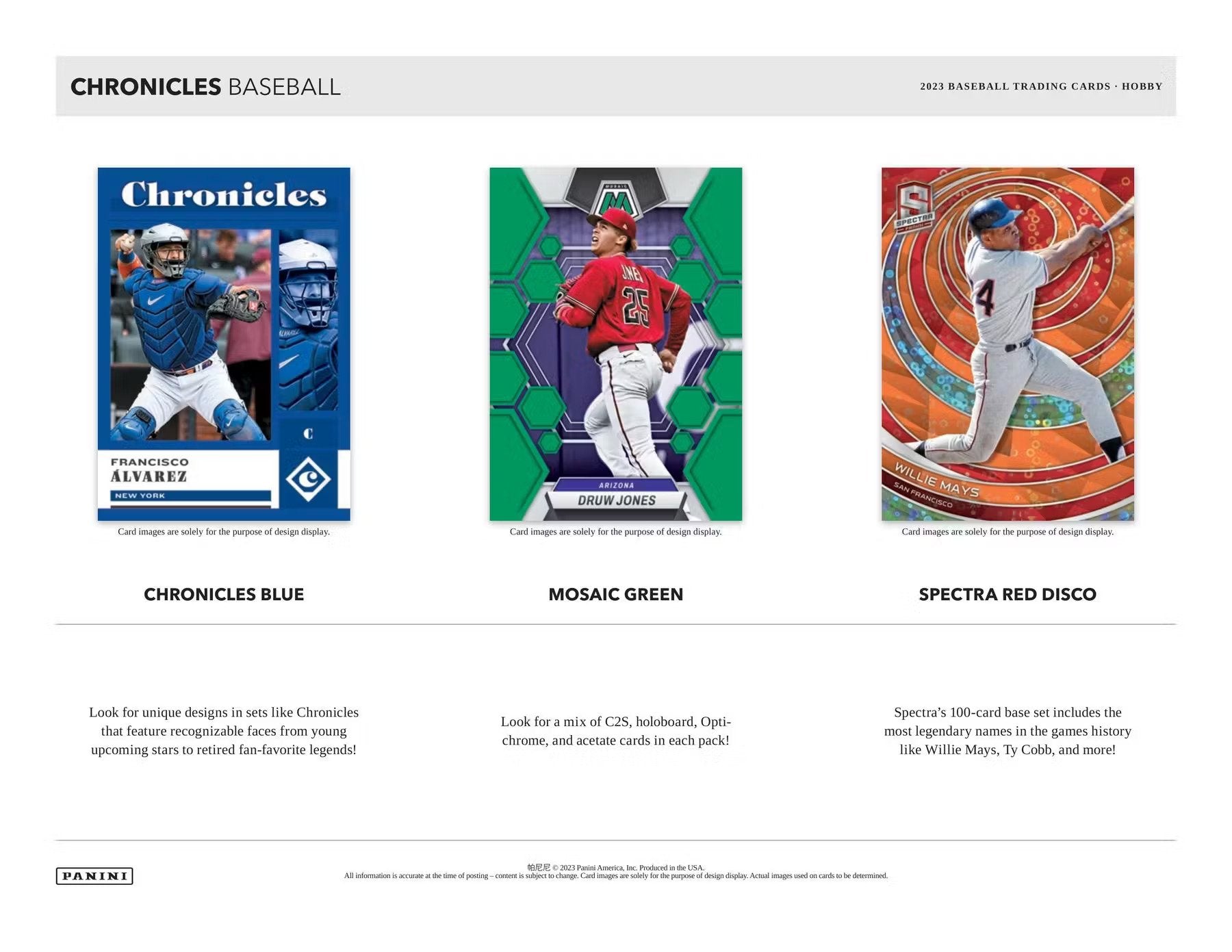 2023 Panini Chronicles Baseball Hobby Box - Columbia Hobby - Sports Card Boxes - Toploaders - Card Savers