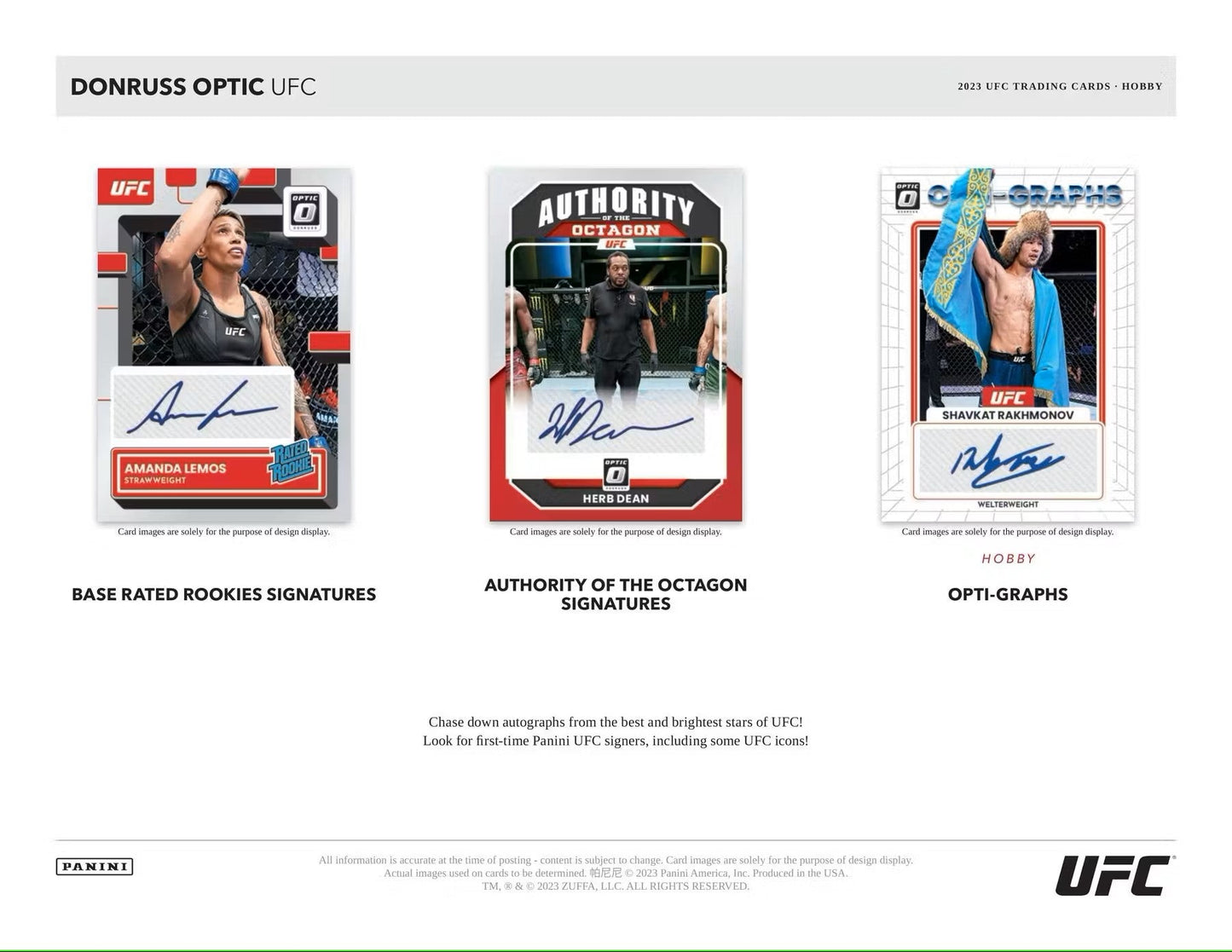 2023 Panini Donruss Optic UFC Hobby Box - Columbia Hobby - Sports Card Boxes - Toploaders - Card Savers