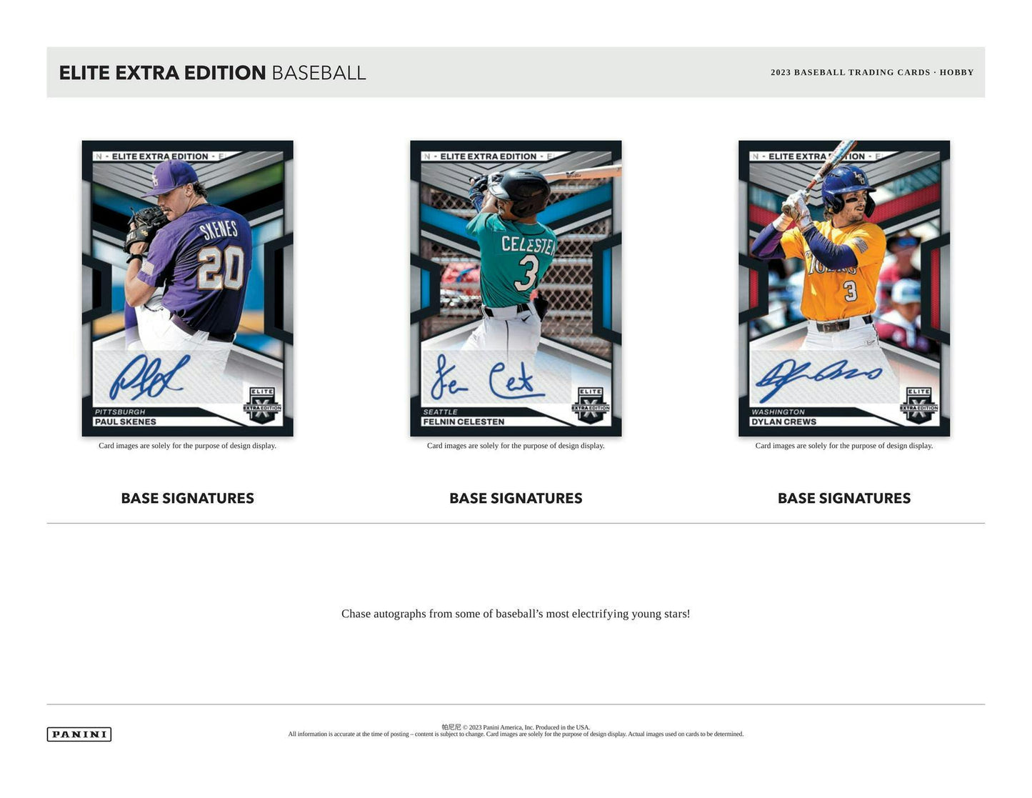 2023 Panini Elite Extra Edition Baseball Hobby Box - Columbia Hobby - Sports Card Boxes - Toploaders - Card Savers