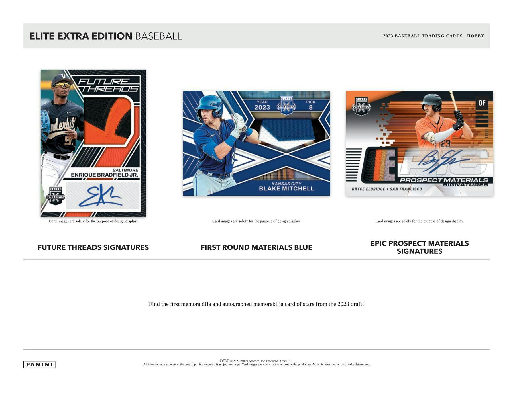 2023 Panini Elite Extra Edition Baseball Hobby Box - Columbia Hobby - Sports Card Boxes - Toploaders - Card Savers