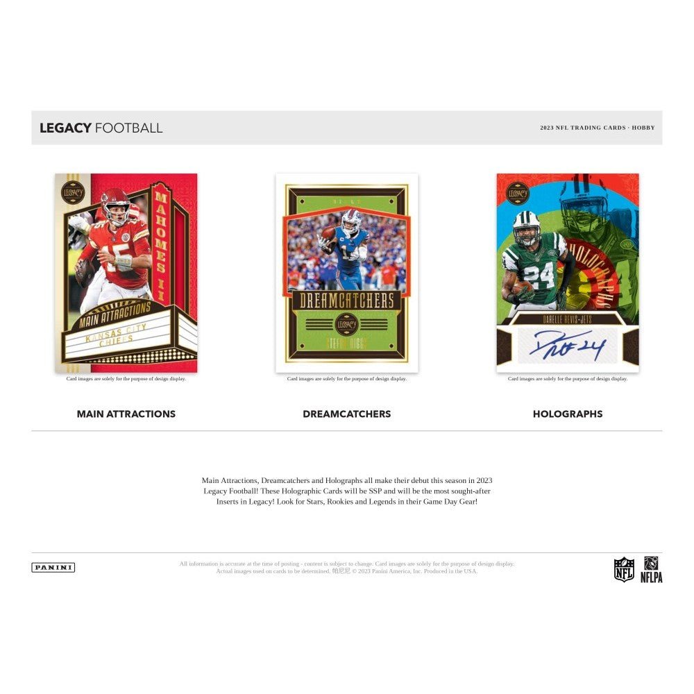 2023 Panini Legacy Football Hobby Box - Columbia Hobby - Sports Card Boxes - Toploaders - Card Savers