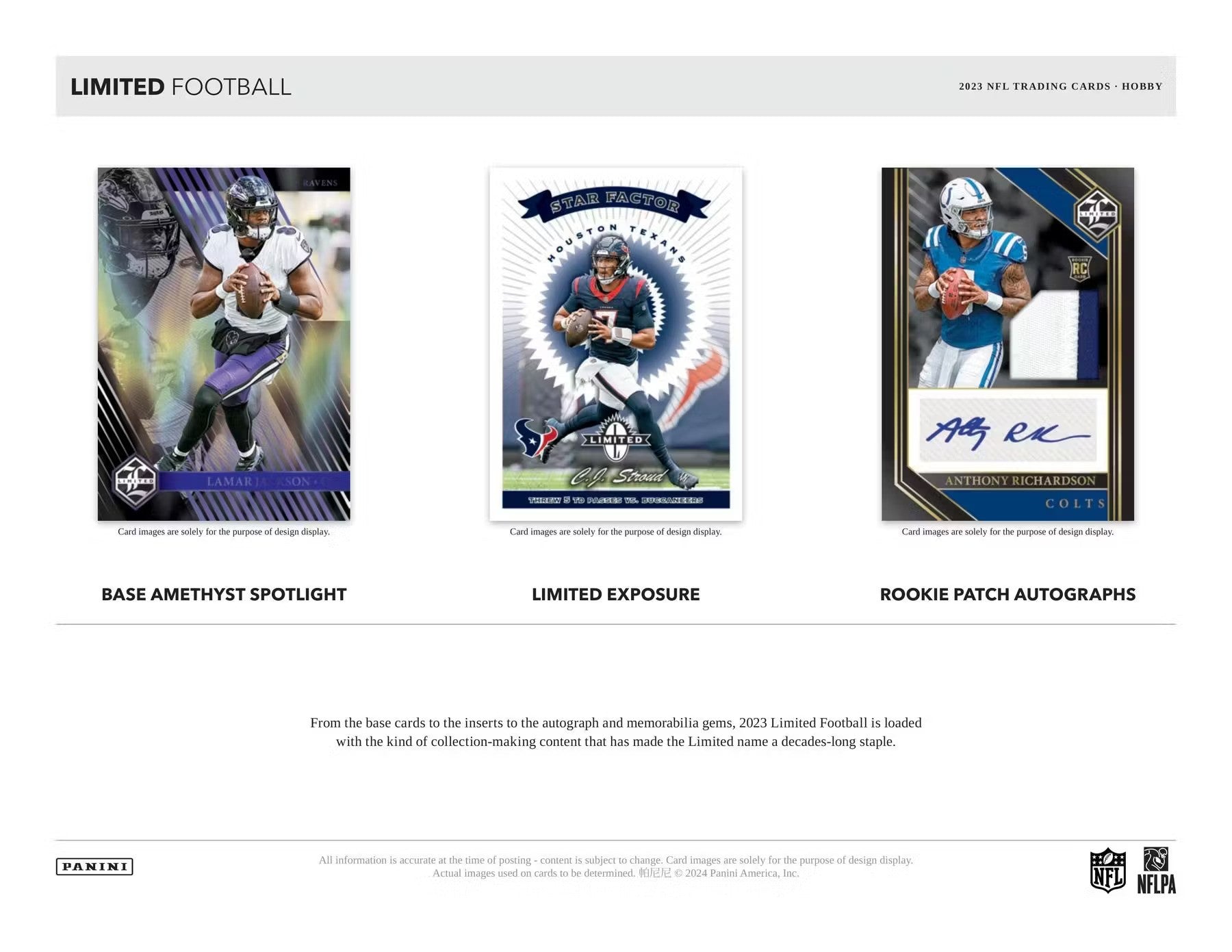 2023 Panini Limited Football Hobby Box - Columbia Hobby - Sports Card Boxes - Toploaders - Card Savers