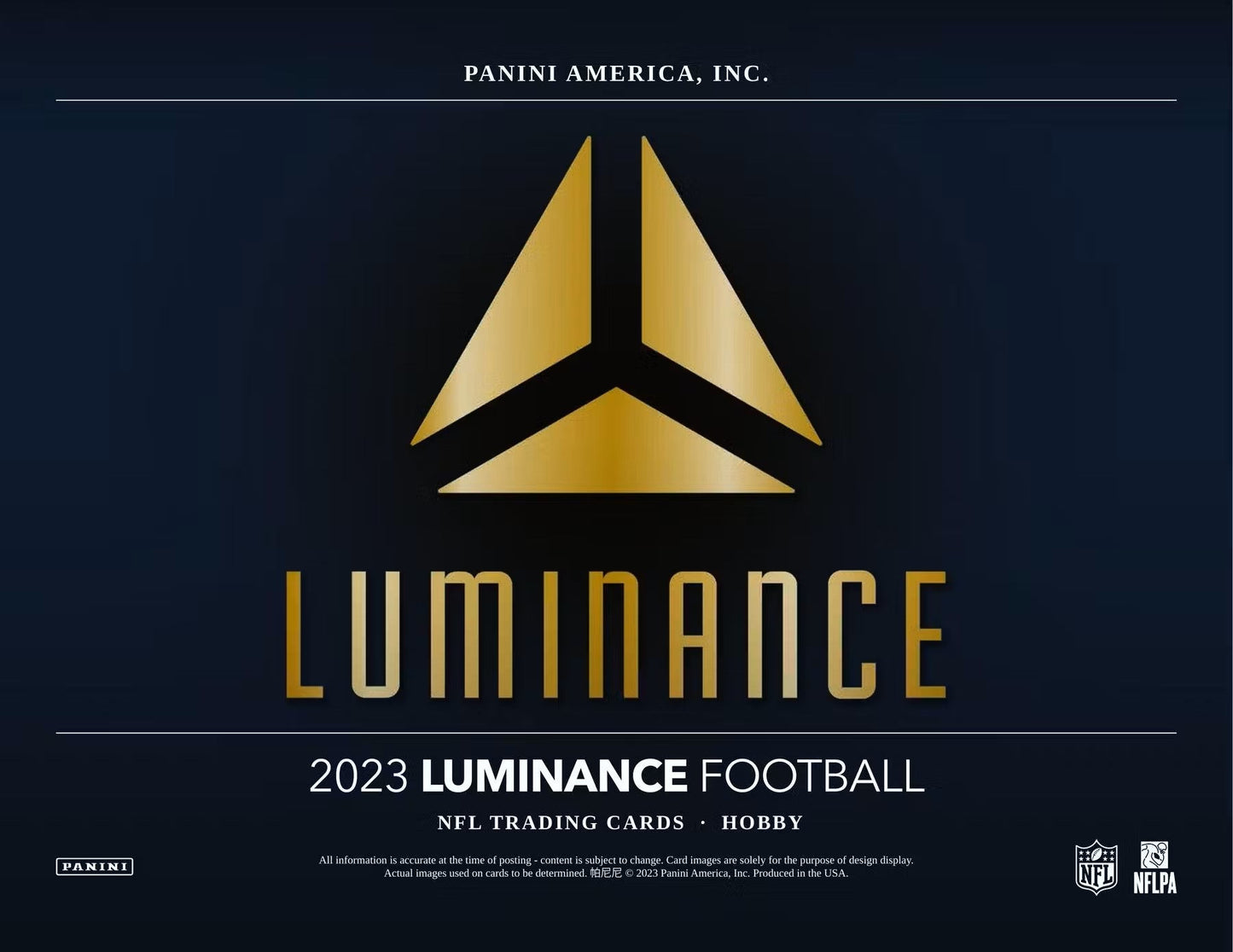 2023 Panini Luminance Football Hobby Box - Columbia Hobby - Sports Card Boxes - Toploaders - Card Savers