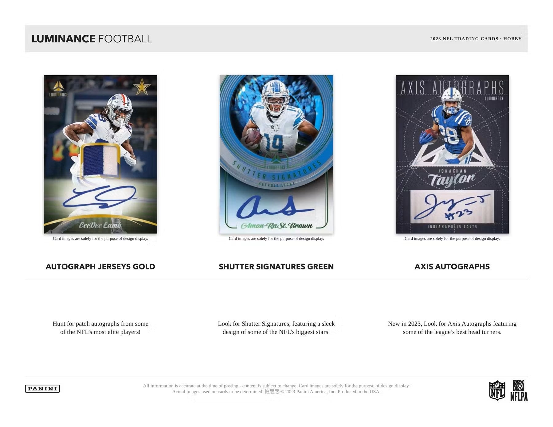 2023 Panini Luminance Football Hobby Box - Columbia Hobby - Sports Card Boxes - Toploaders - Card Savers
