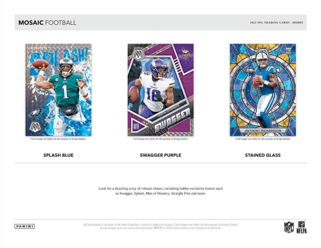 2023 Panini Mosaic Football Hobby Box - Columbia Hobby - Sports Card Boxes - Toploaders - Card Savers