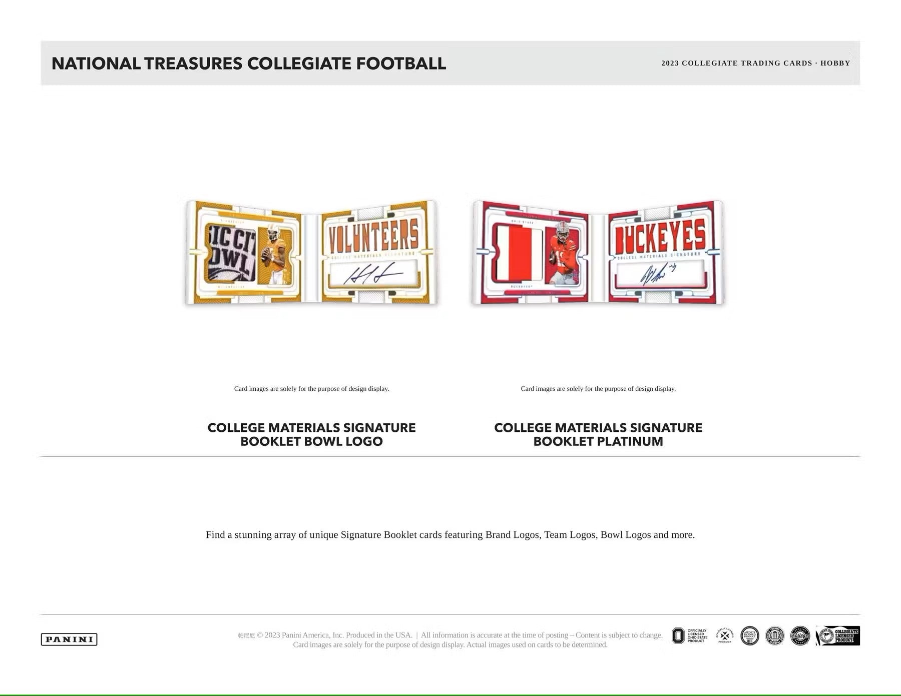 2023 Panini National Treasures Collegiate Football Hobby Box - Columbia Hobby - Sports Card Boxes - Toploaders - Card Savers